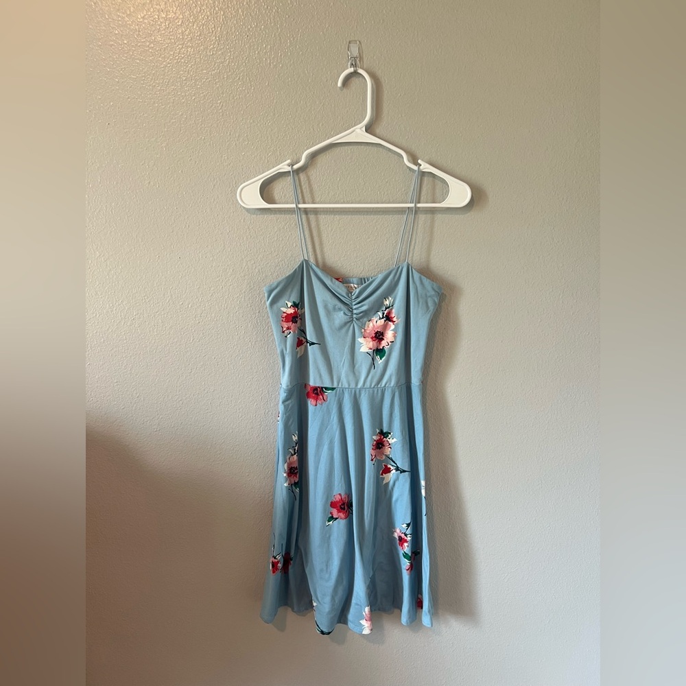 Socialite Blue and Pink Floral Dress